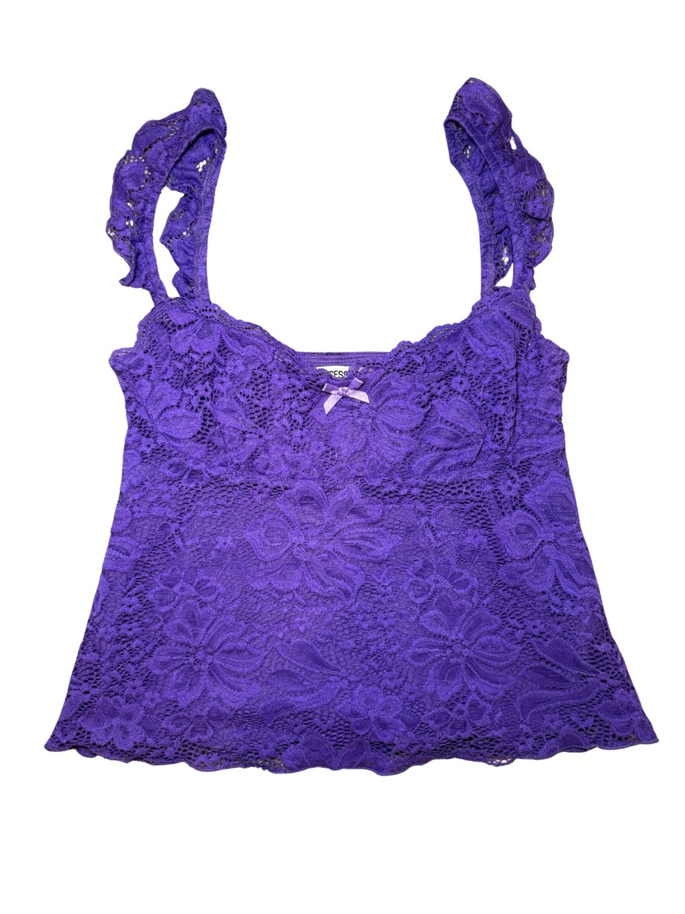 Princess Polly Purple Lace Camisole with Ruffle Straps